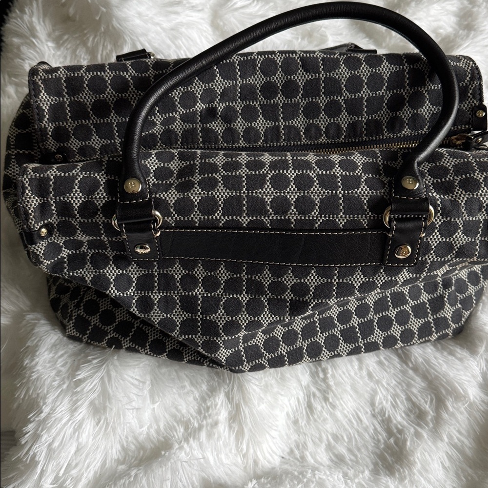 Kate Spade Black and Cream Patterned Handbag.
